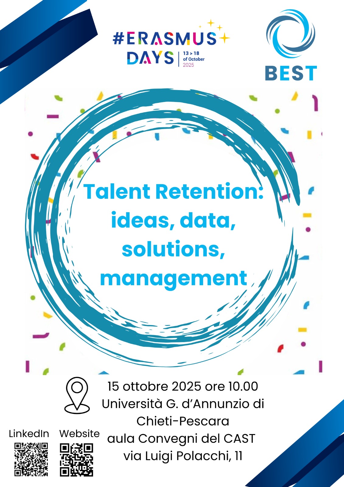 Locandina ufficiale progetto BEST 15 ottobre