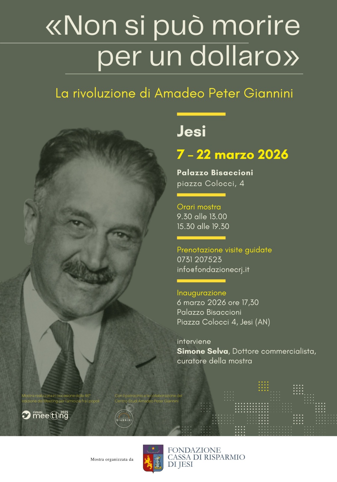 Locandina mostra Amadeo Peter Giannini