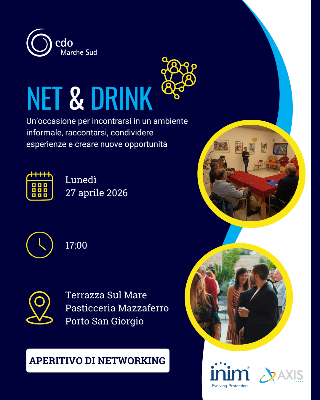 Locandina evento Net&Drink 27 aprile 2026