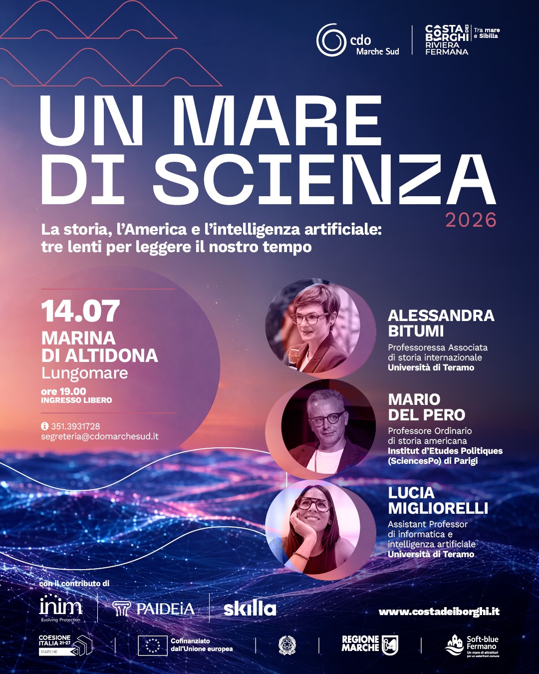 Locandina evento "Un Mare di Scienza" 14 luglio 2026